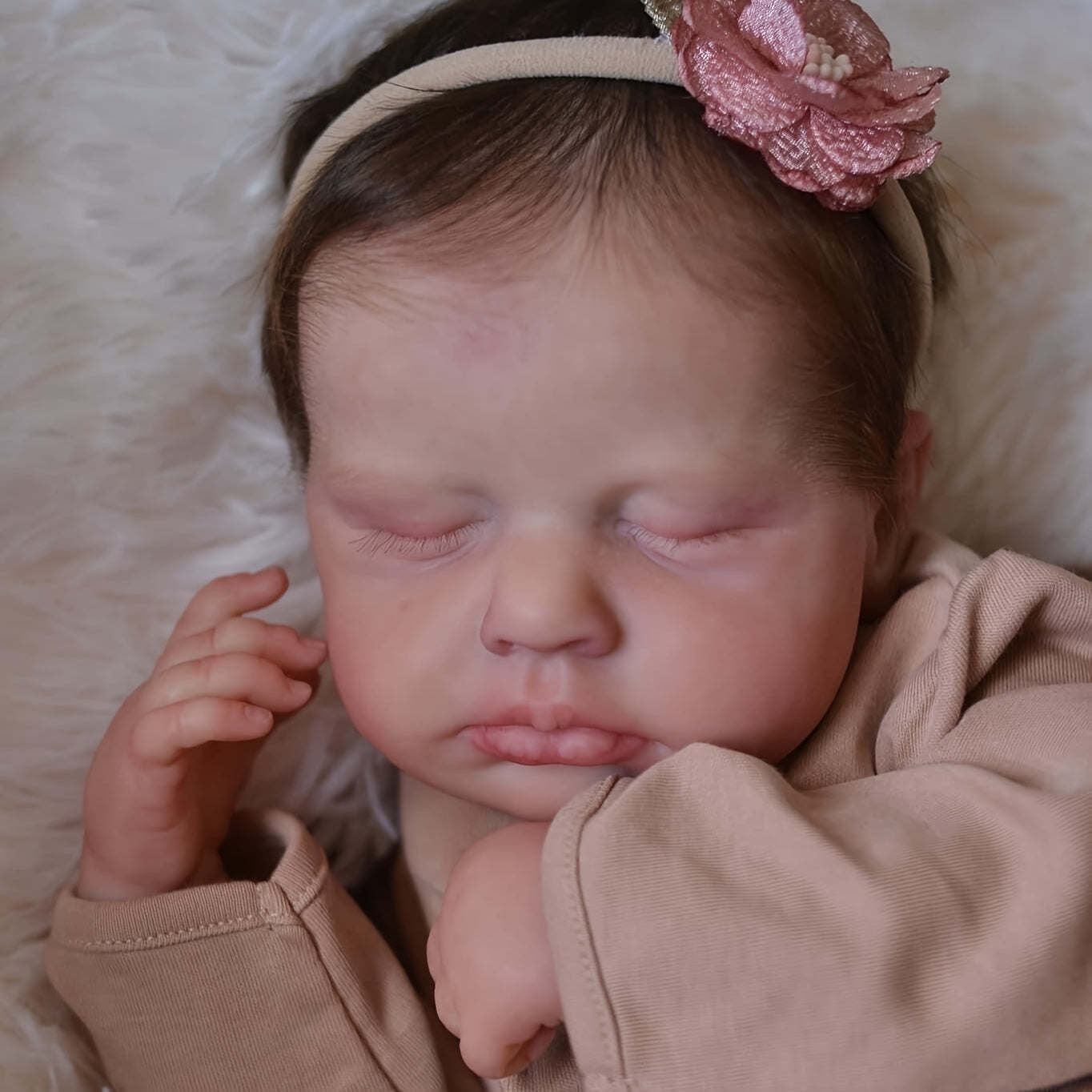 19" Full Vinyl Reborn Dolls Sleeping Soft Touch 3D Skin Doll Can Bath