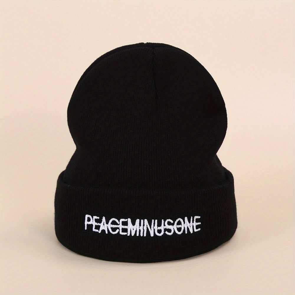Fashionable Sport Knit Beanie Hat Letter Embroidery Winter Warm Ski Cold Hat