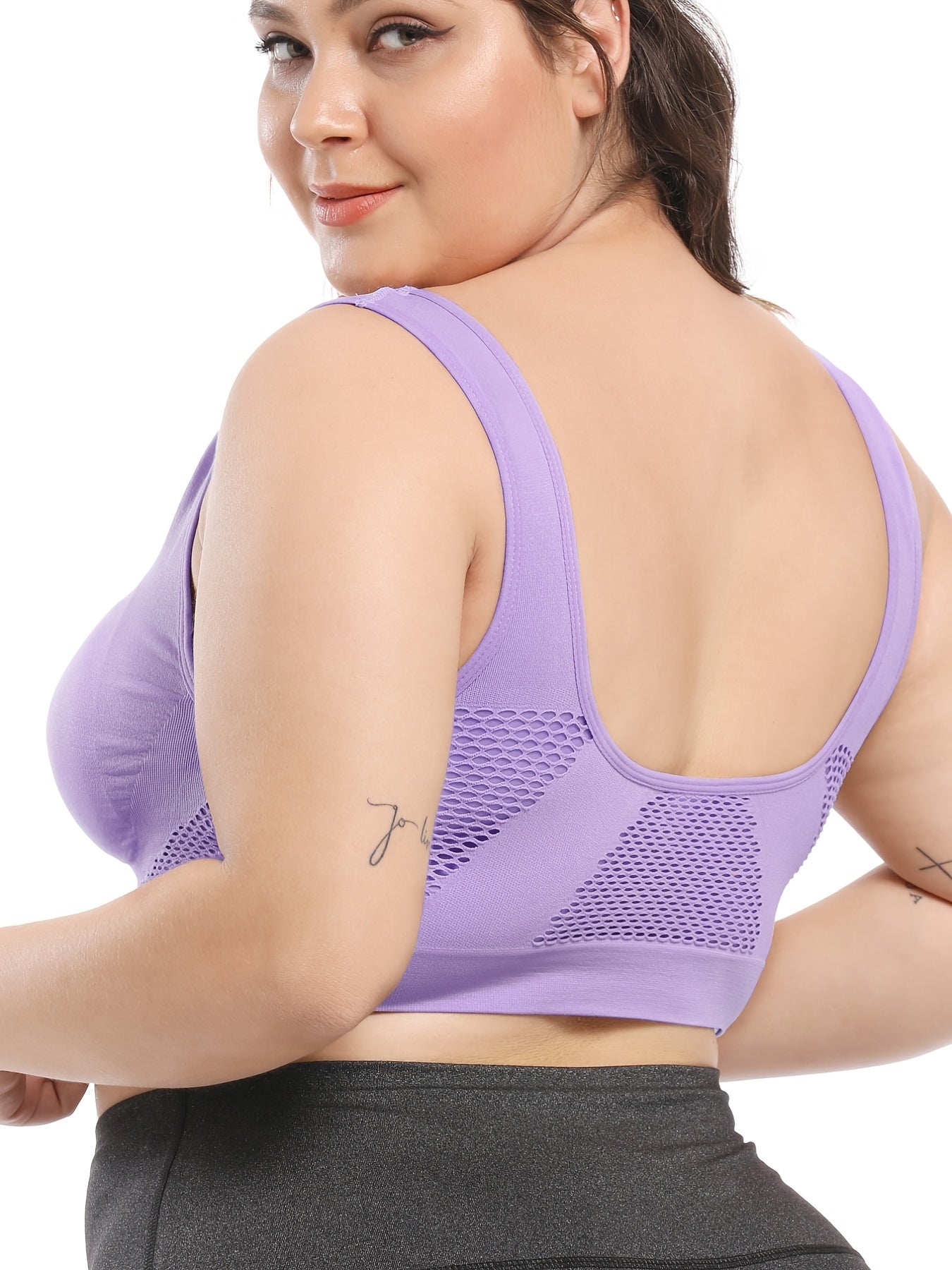 3 Pack Plus Size Casual Bras Set Breathable Sports Bra 3pcs Set