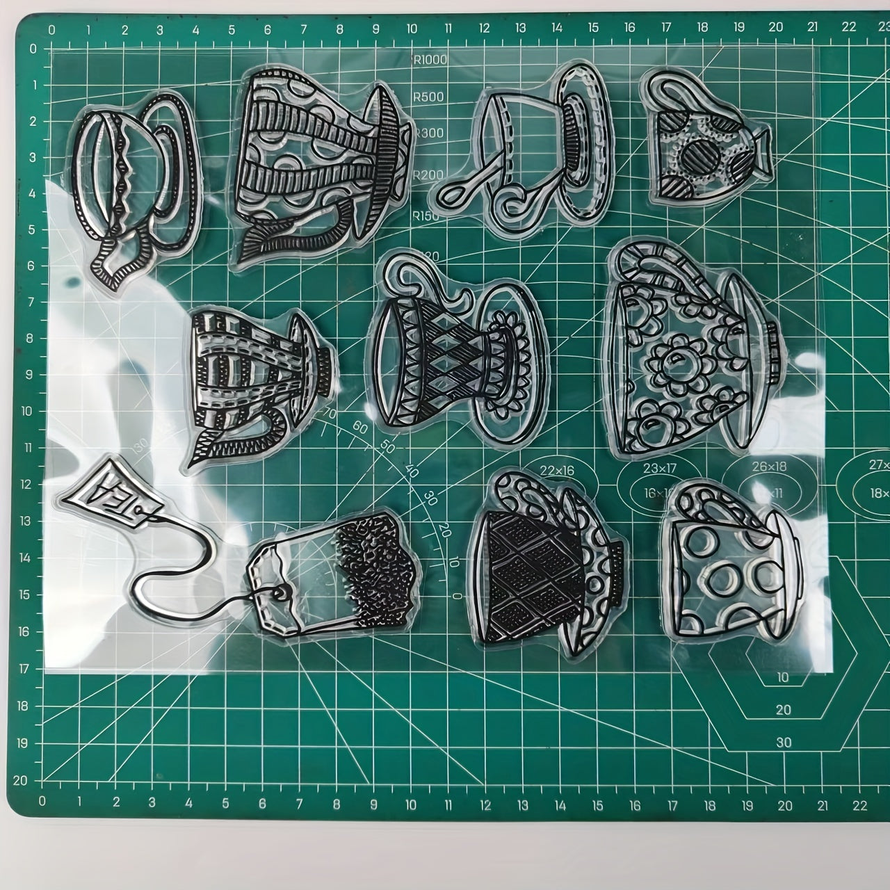 Teacup Clear Stamps for Scrapbooking Decor DIY Greeting Card