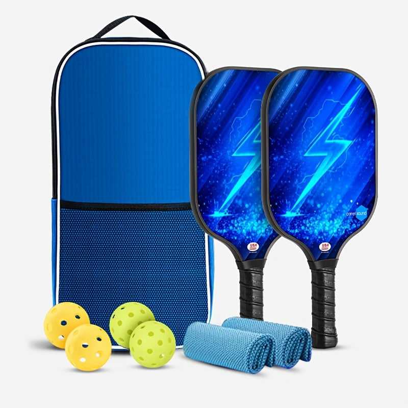 Lightweight Fiberglass Pickleball Paddles Set with Polypropylene Core