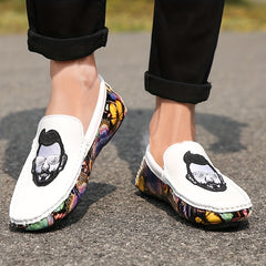 Men's Graphic Moccasin Loafer Shoes Non-slip Slip On Shoes