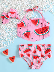 Toddler Girls Watermelon Bikini Set Fruits Print Swimsuit