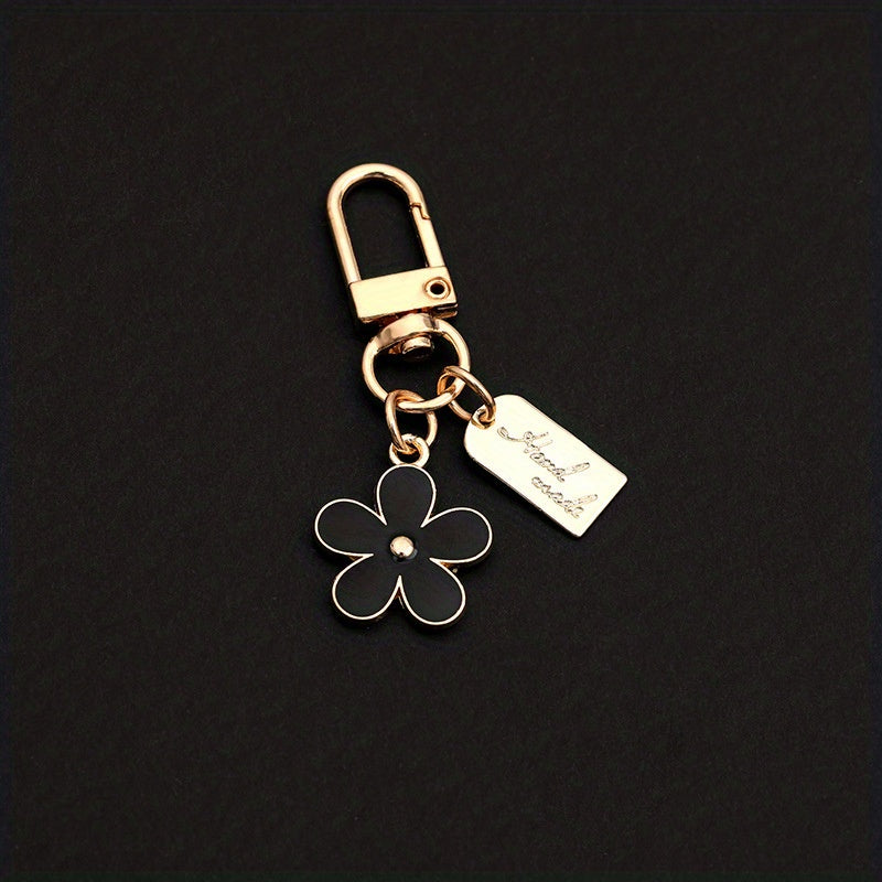 Cartoon Flower Keychain Metal Key Ring Purse Car Charm Gift