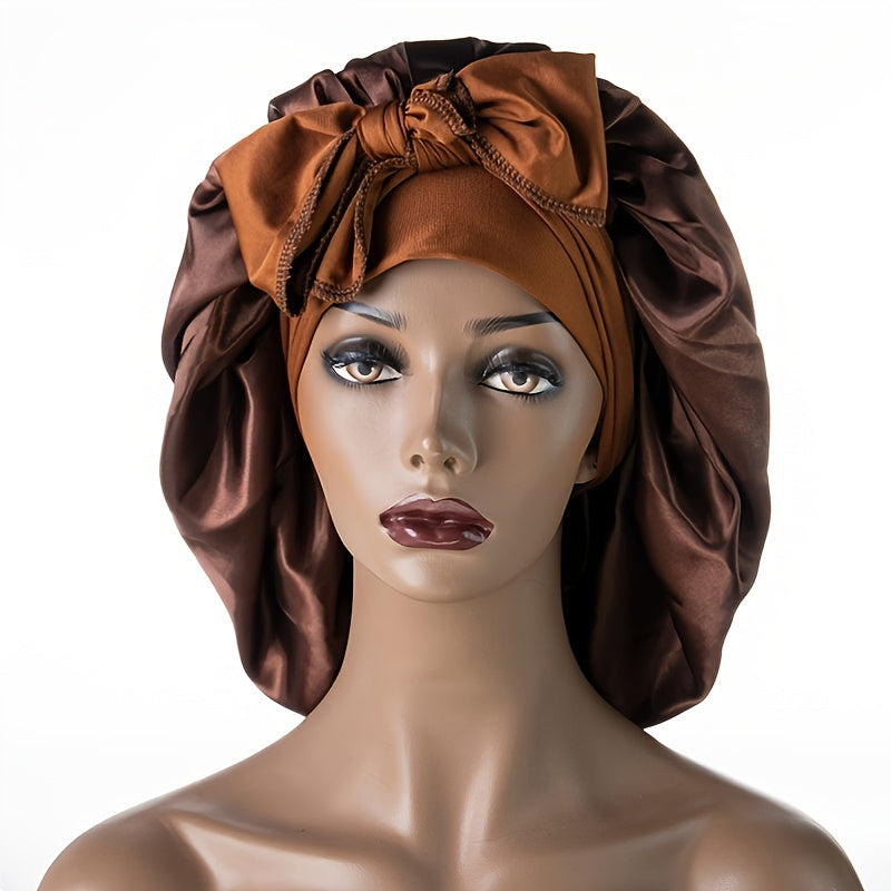 Women Beanie Satin Bonnet w/ Ties Bridal Party Gift