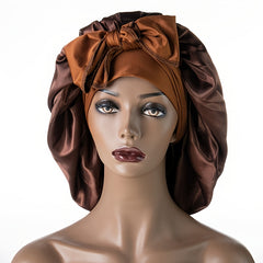 Women Beanie Satin Bonnet w/ Ties Bridal Party Gift