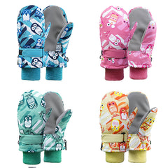 Kids Winter Ski Gloves Men Women Warm Windproof Non-slip Thickened Gloves