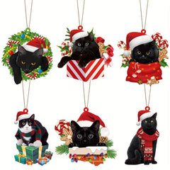 Cat Acrylic Pendant Christmas Tree Decorations