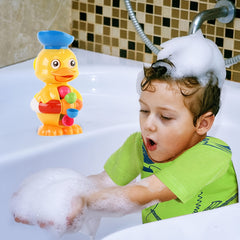 Interactive Duckling Bath Toy with Water Wheel & Rotating Eyes