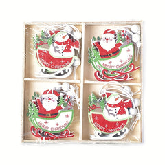 12pcs Snowman Tree Pendants Christmas Home Decor