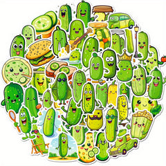 50pc Pickled Cucumber Stickers Hot Graffiti Decals