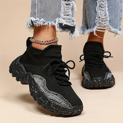 Women's Knitted Comfort Sneakers Lightweight Sports Shoes