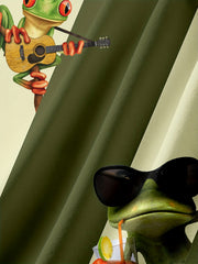 Funny Frog Print Casual Hawaiian Shirt Men's Summer Vacation Top