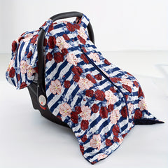 Striped Print Car Seat Sunshade Cover Canopy for Girls