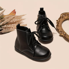 Solid Boots With Zipper For Girls Lightweight Non Slip Boots