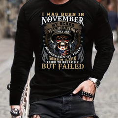Skull Print Men's Graphic Round Neck T shirt