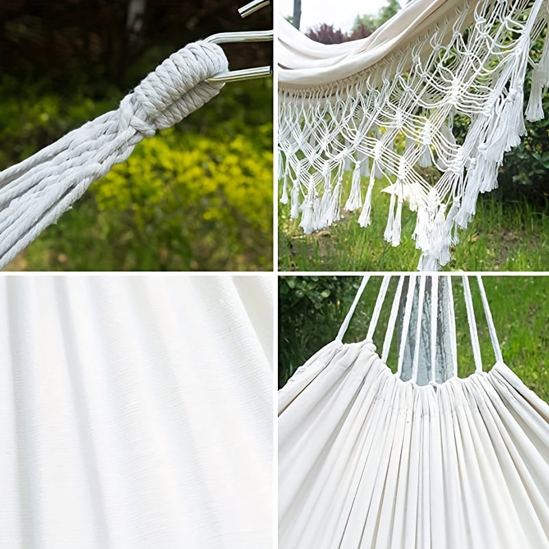 Brazilian Macrame Fringe 2 Person Double Deluxe Hammock Swing Net Chair