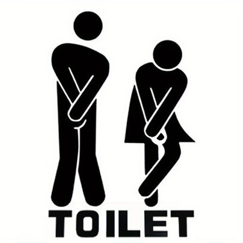 Funny Toilet Entrance Sign Vinyl Sticker Bathroom Door Decor
