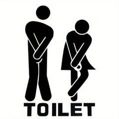 Funny Toilet Entrance Sign Vinyl Sticker Bathroom Door Decor