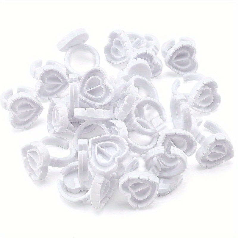 Heart Shape Glue Rings for Eyelash Extensions Cups