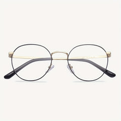 Men's Round Frame Light Blocking Glasses Unisex Eye Protection