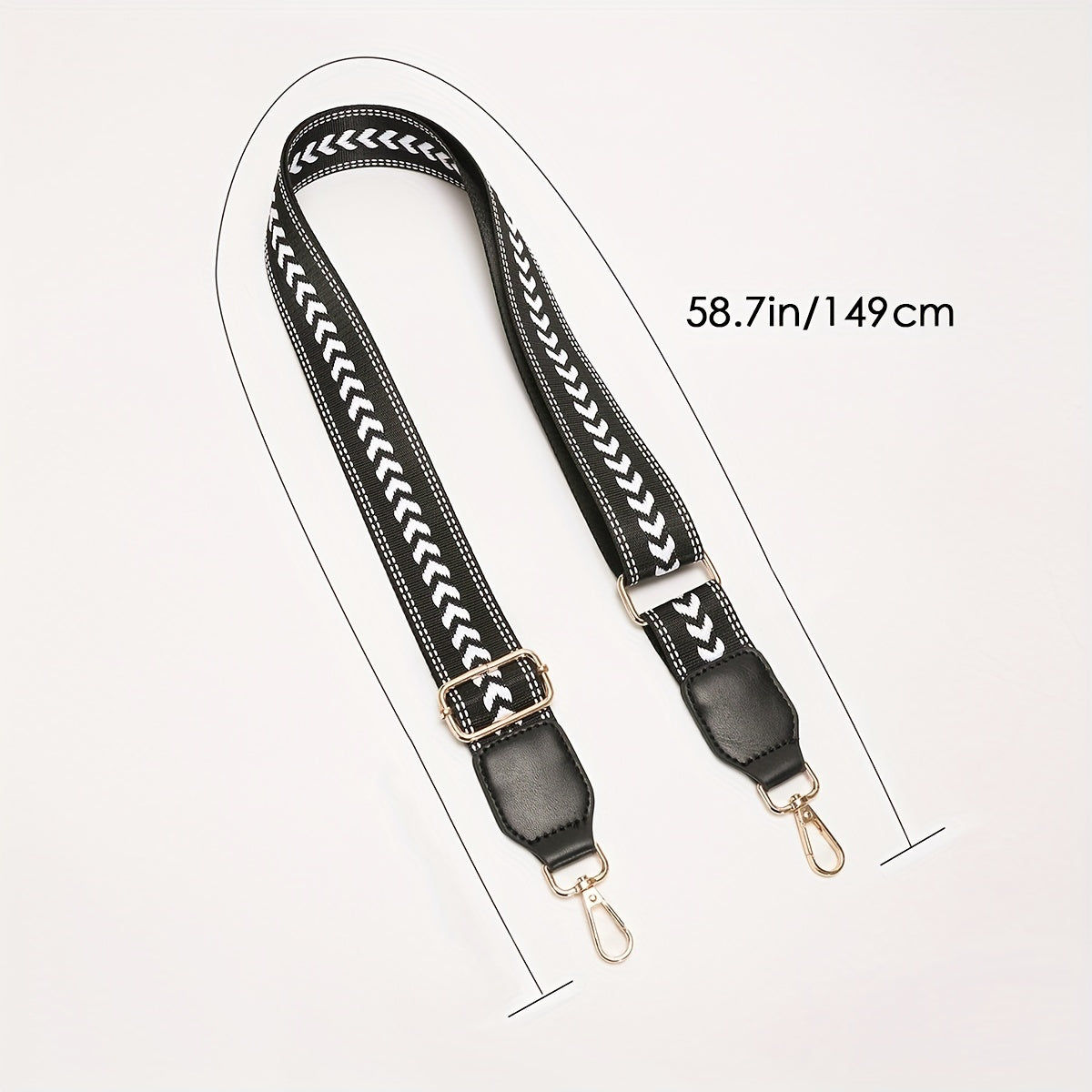 Arrow Pattern Bag Strap Wide Adjustable Replaceable Travel Accessories
