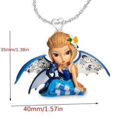 Cartoon Girls Pendant Necklace Sweet Jewelry Accessories For Girls
