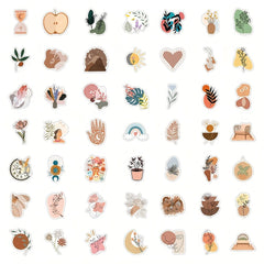 50pcs Bohemian Style Exotic Art Series Stickers For Laptop Water Cup Decoration