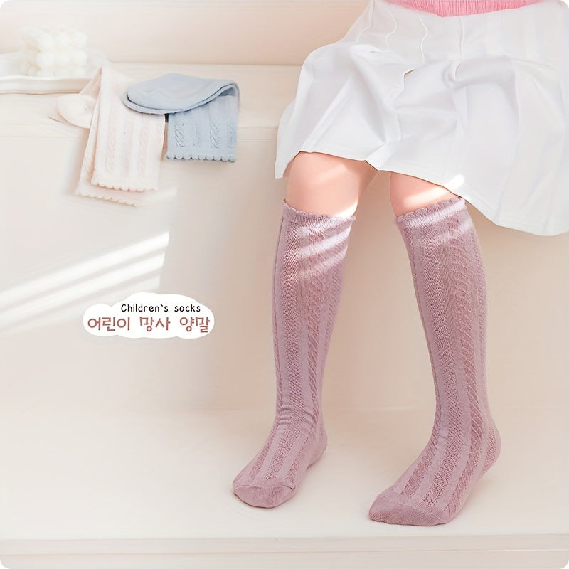 Girls Kids Mesh Knee High Socks Children's Stockings
