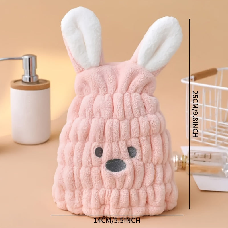 Rabbit Ears Hair Drying Cap Quick Drying Towel for Bathroom