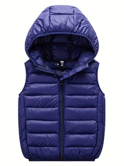Kids Winter Hooded Puffer Vest Down Coat