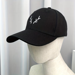 Antlers Embroidery Baseball Cap Adjustable Dad Hat