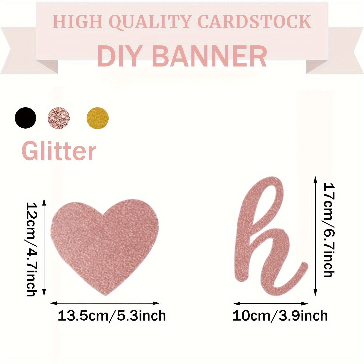 Sweet Sixteen Birthday Banner DIY Rose Golden Glitter Decorations