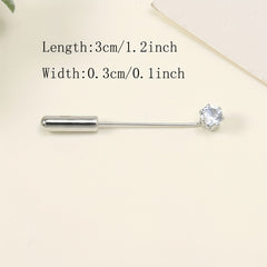 10pcs Sliver Rhinestone Pins Silk Scarf Fixed Buckles Scarf Cardigan Shawl