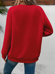 Graphic Print Sweatshirt Casual Long Sleeve Crew Neck for Spring/Fall