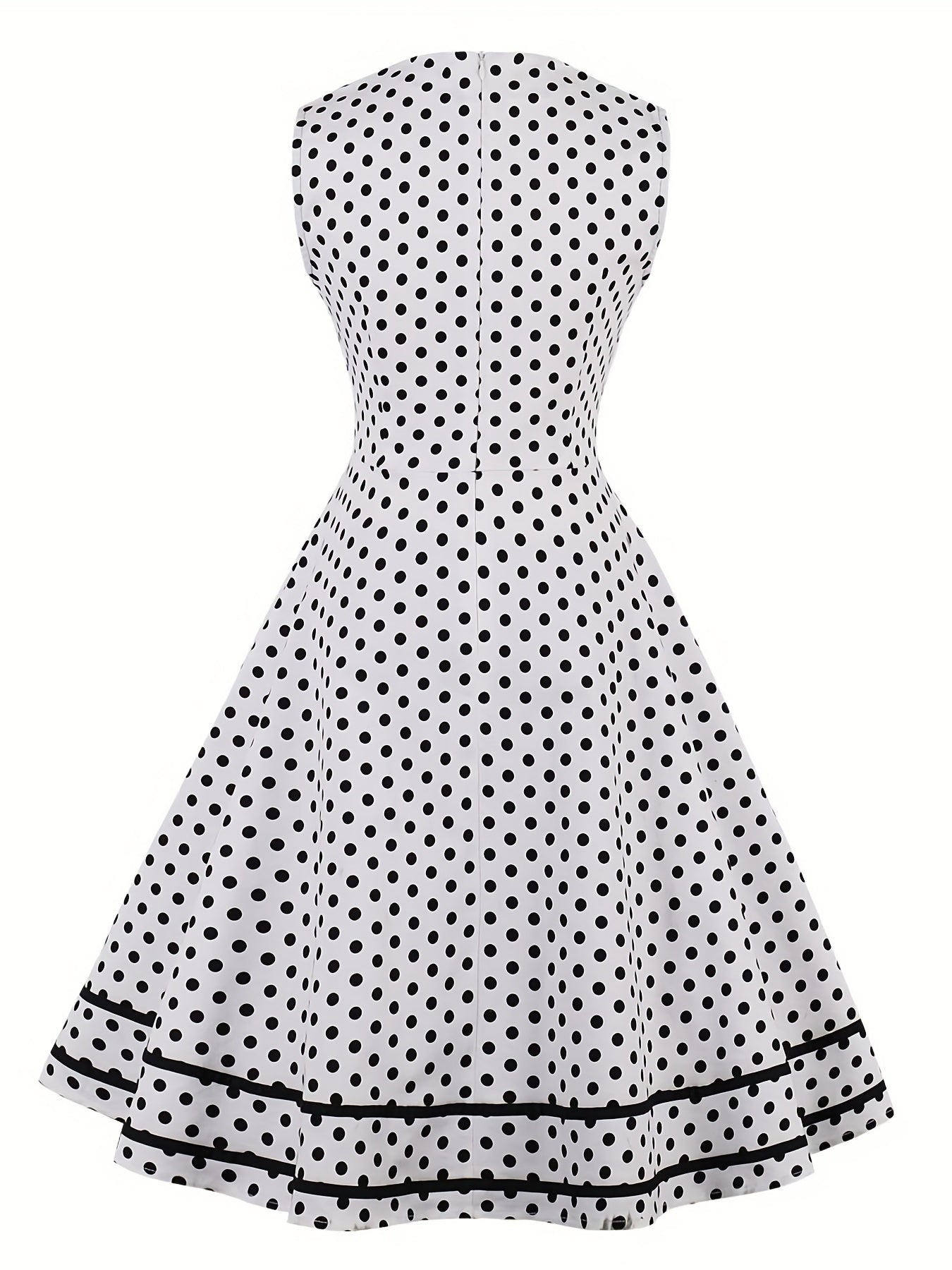 Polka Dot Sweetheart Neck Cocktail Party Dress