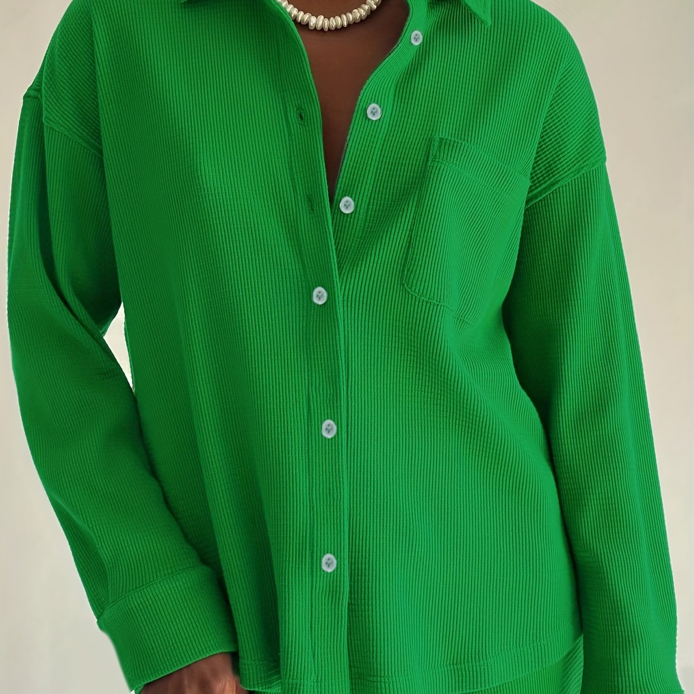 Thermal Outfit Set Women's Solid Long Sleeve Top & Elastic Pants