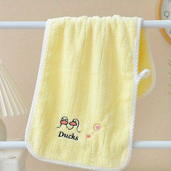 Duck Pattern Towel Soft Face Towel for Home Bathroom 9.8x19.6in
