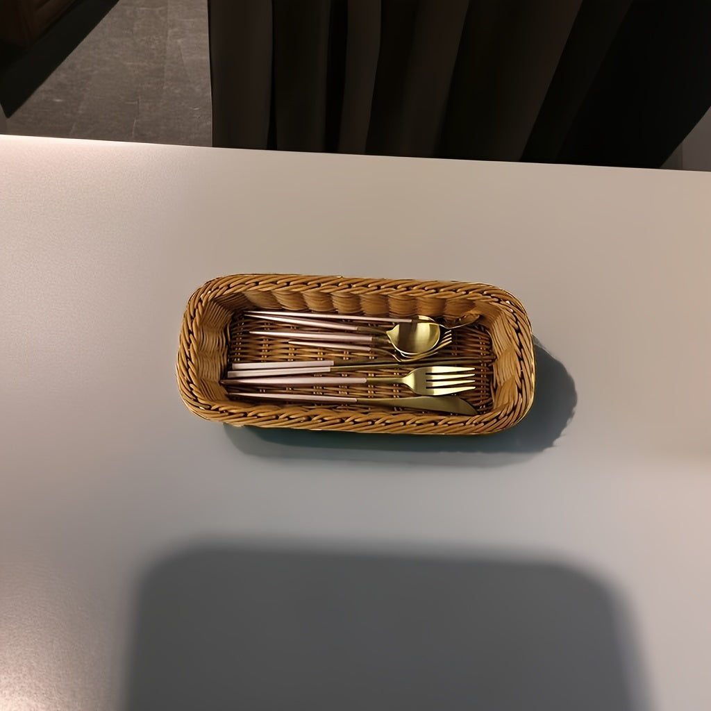 Silver Western Style Fork Storage Box for Kitchen Cutlery