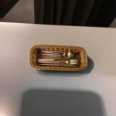 Silver Western Style Fork Storage Box for Kitchen Cutlery