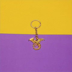 Vintage Metal Dragon Key Ring Bag Key Pendant Gift