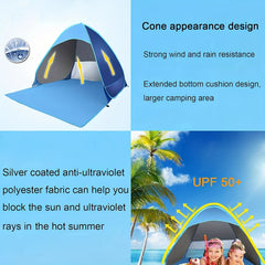 Beach Tent Camping Tent Pop Up Tent 2-3 Person Sun Shelters Portable Tent