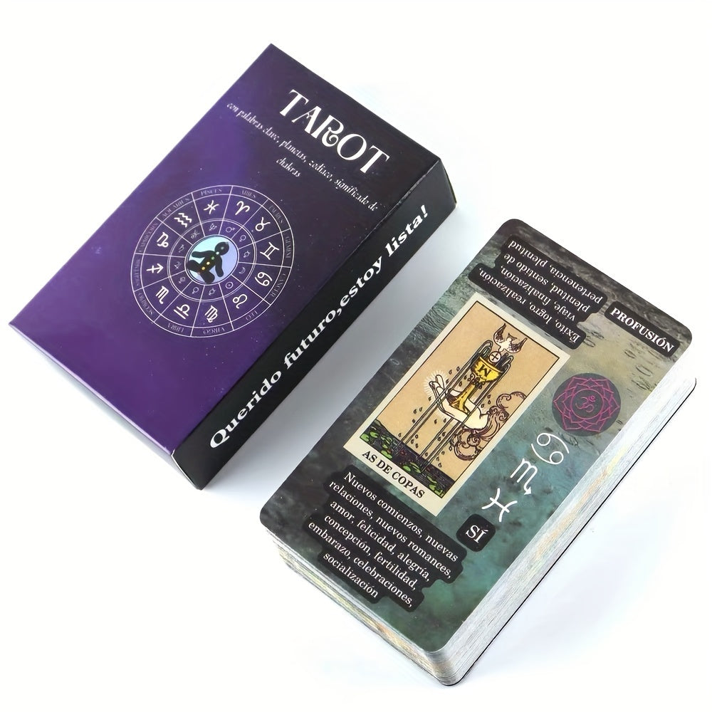 Tarot Cards in Spanish 78pcs Future Fate Indicator Board Game
