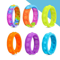 6pcs Silicone Band Bubble Bracelet Relief Toy for Stress Relief