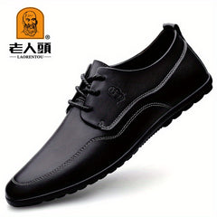 LAORENTOU Men's Leather Loafer Shoes Soft Sole Dress Shoes