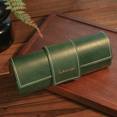 Engraved Vintage Faux Leather Glasses Case