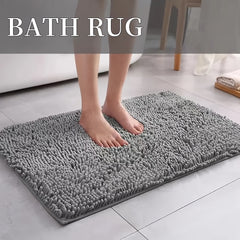 Chenille Bathroom Non-slip Rug for Kitchen Doorway Bedroom Bathroom Mat