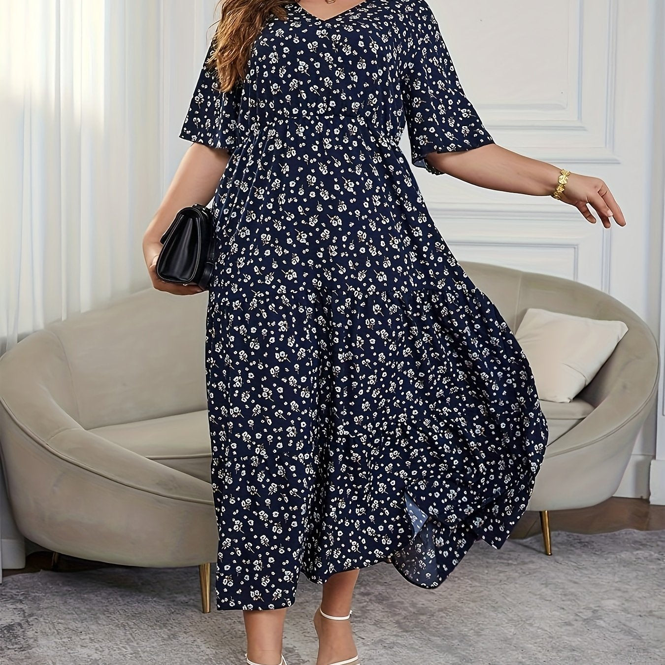 Floral Print Maxi Dress
