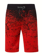 Men's Sports Red Shorts Casual Running Shorts