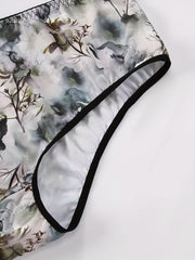 Ink Painting Print Bra & Panty Set